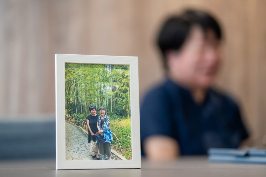 親子の旅行の写真